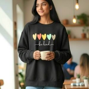 NWT XL Be Kind Black Long Sleeve Tee Shirt